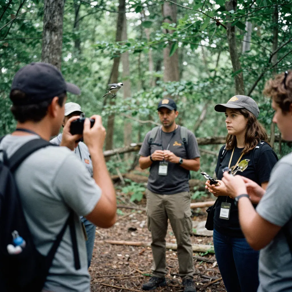 Optical equipment in use